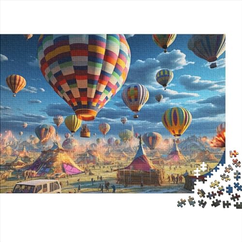 Beautiful Hot Air Balloon Puzzle, Impossible Puzzle, Hot Air Balloon Skill Game for The Whole Family, for Adults Stress Relieve Game Toy Gift for Adults and Children from 14 Years 1000pcs (75x50cm) von WWJLRLXTO