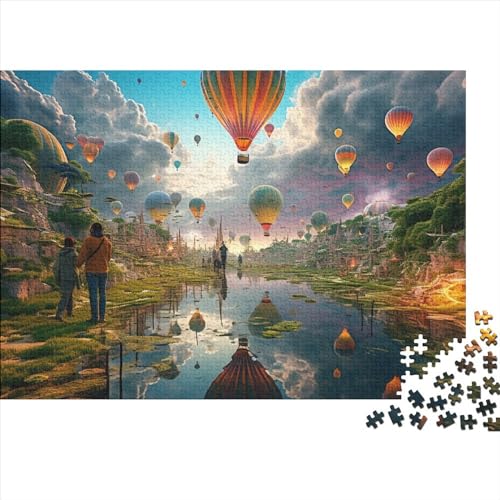 Beautiful Hot Air Balloon Puzzle 1000 + Impossible Puzzle, Hot Air Balloon Puzzle Game, for Adults Stress Relieve Game Toy Gift for Adults and Children from 14 Years 1000pcs (75x50cm) von WWJLRLXTO