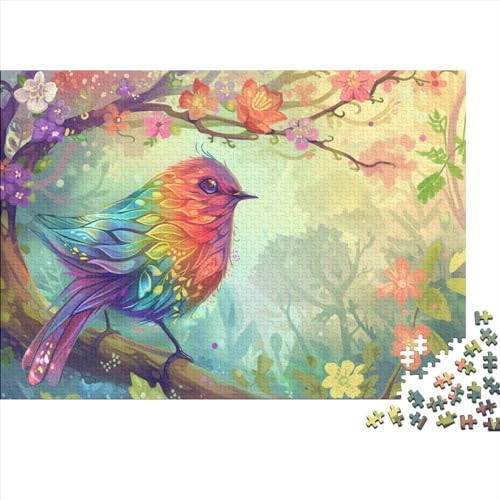 Bird 1000 Teilige Colored Bird Puzzles Für Erwachsene Herausforderungsspielzeug Farbenfrohes Puzzlespiel Ab 14 Jahren 1000pcs (75x50cm) von WWJLRLXTO
