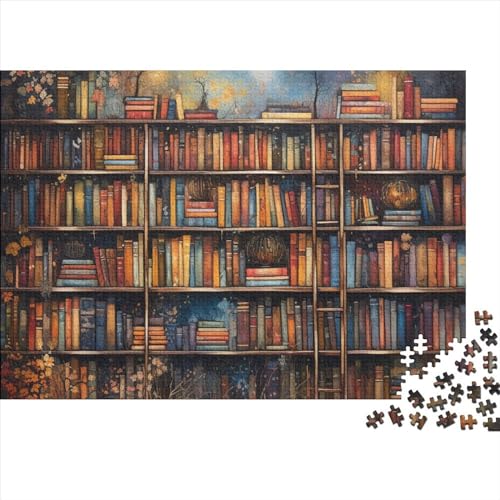 Bookshelf Puzzle, Puzzle for Adults, Immersive Skill Game for The Whole Family, for Adults Stress Relieve Game Toy Gift for Adults and Children from 14 Years 1000pcs (75x50cm) von WWJLRLXTO