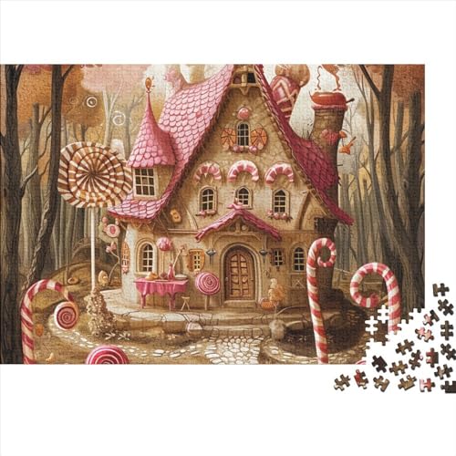 Candy House 1000 Pieces Puzzles Impossible Puzzle, Cabin Puzzle Game, for Adults Stress Relieve Children Educational for Adults and Children from 14 Years 1000pcs (75x50cm) von WWJLRLXTO