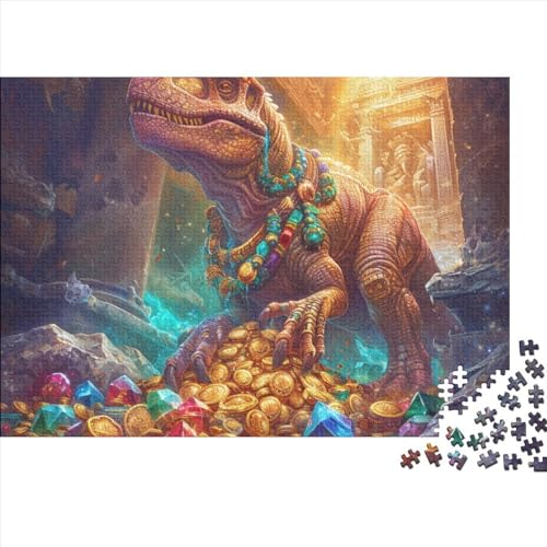 Dinosaur 1000 Teilige Tyrannosaurus Rex Puzzle Für Erwachsene Und Kinder Herausforderungsspielzeug Lernspiel Puzzlespiel Ab 14 Jahren 1000pcs (75x50cm) von WWJLRLXTO