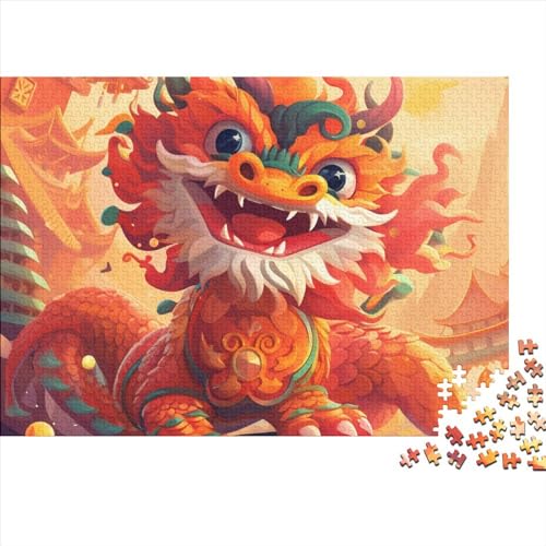 Emperor Dragon 1000 Piece Puzzle Dragon Puzzle for Adults, Skill Game for The Whole Family, for Adults Stress Relieve Game Toy Gift for Adults and Children from 14 Years 1000pcs (75x50cm) von WWJLRLXTO