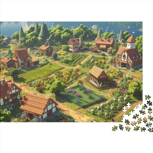Farm 1000 Pieces Puzzles Impossible Puzzle, Farm Puzzle Game, for Adults Stress Relieve Children Educational for Adults and Children from 14 Years 1000pcs (75x50cm) von WWJLRLXTO