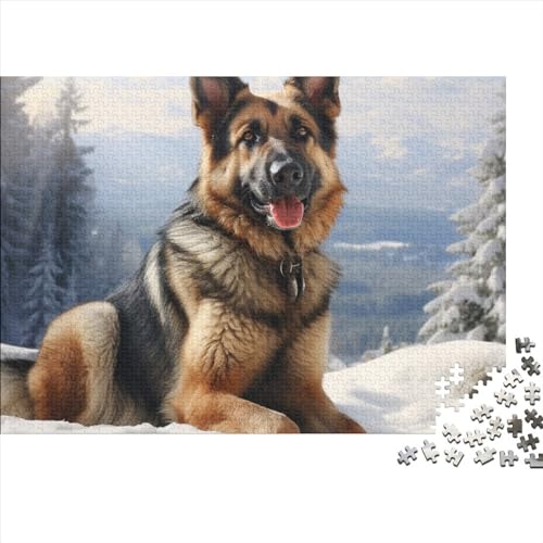 German Shepherds Puzzle 1000 + Puzzle for Adults, Cool Dog Puzzle Game, for Adults Stress Relieve Game Toy Gift for Adults and Children from 14 Years 1000pcs (75x50cm) von WWJLRLXTO