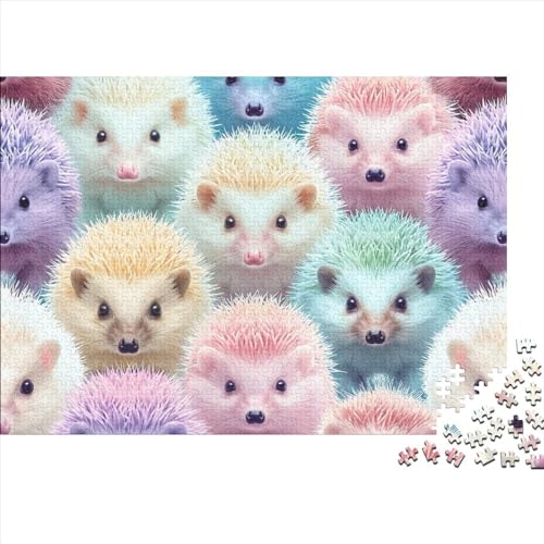 Hedgehog Puzzles Für Erwachsene 1000 Teile Cute Hedgehog Puzzle Für Erwachsene Und Kinder Herausforderungsspielzeug Lernspiel Puzzlespiel Ab 14 Jahren 1000pcs (75x50cm) von WWJLRLXTO