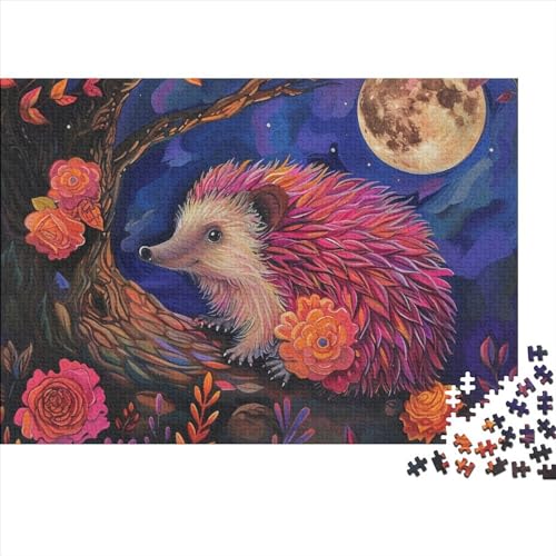 Hedgehog Puzzles Für Erwachsene 1000 Teile Cute Hedgehog Puzzles Für Erwachsene Herausforderungsspielzeug Farbenfrohes Puzzlespiel Ab 14 Jahren 1000pcs (75x50cm) von WWJLRLXTO