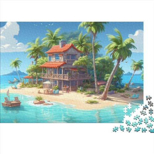 Holiday Bay Puzzle 1000 + Puzzle for Adults, Art Puzzle Game, for Adults Stress Relieve Children Educational for Adults and Children from 14 Years 1000pcs (75x50cm) von WWJLRLXTO