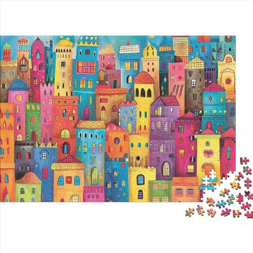 House Puzzle 1000 + Puzzle for Adults, Beautiful House Puzzle Game, for Adults Stress Relieve Game Toy Gift for Adults and Children from 14 Years 1000pcs (75x50cm) von WWJLRLXTO
