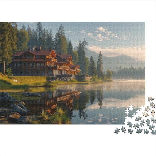 Lake Puzzle 1000 Teile Landscape Puzzle Für Kinder Herausforderungsspielzeug Farbenfrohes Puzzlespiel Ab 14 Jahren 1000pcs (75x50cm) von WWJLRLXTO