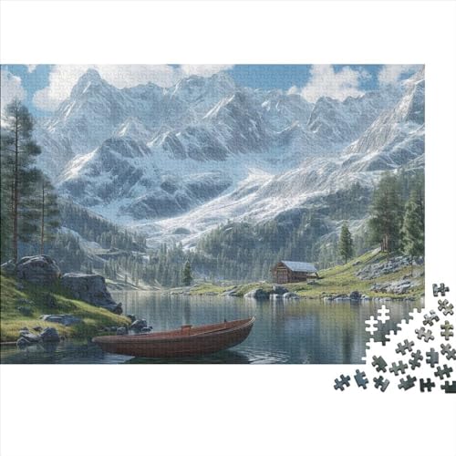 Lake Puzzle 1000 Teile Landscape Puzzle Für Kinder Herausforderungsspielzeug Lernspiel Puzzlespiel Ab 14 Jahren 1000pcs (75x50cm) von WWJLRLXTO