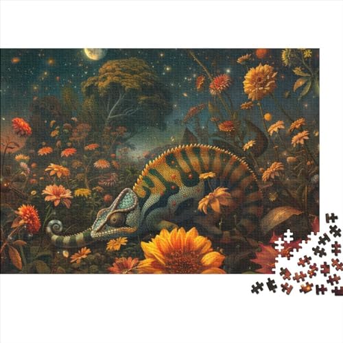 Lizard Puzzle 1000 Teile Colored Lizard Puzzle Für Erwachsene Und Kinder Herausforderungsspielzeug Farbenfrohes Puzzlespiel Ab 14 Jahren 1000pcs (75x50cm) von WWJLRLXTO