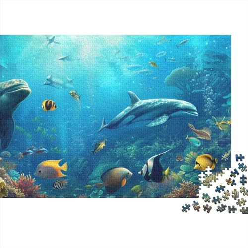 Marine Animals 500 Teilige Marine Animals Puzzles Für Erwachsene Herausforderungsspielzeug Lernspiel Puzzlespiel Ab 14 Jahren 500pcs (52x38cm) von WWJLRLXTO