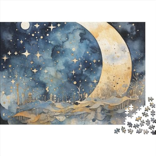 Moon 1000 Pieces, Impossible Puzzle, ArtSkill Game for The Whole Family, for Adults Stress Relieve Game Toy Gift for Adults and Children from 14 Years 1000pcs (75x50cm) von WWJLRLXTO