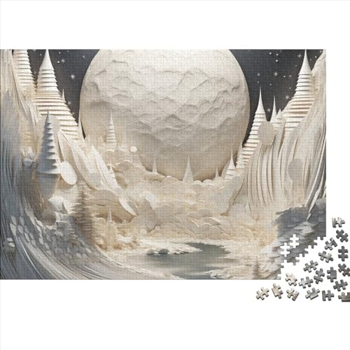MoonPuzzle, Impossible Puzzle, ArtPuzzle Game, for Adults Stress Relieve Family Puzzle Game for Adults and Children from 14 Years 1000pcs (75x50cm) von WWJLRLXTO