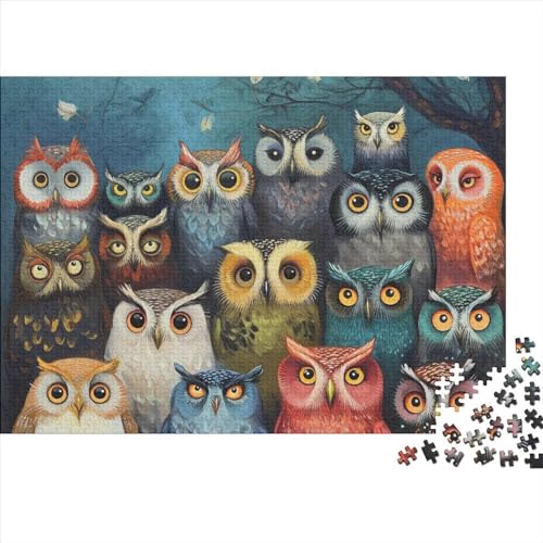 Owl Puzzles Für Erwachsene 1000 Teile Cute Owl Puzzles Für Erwachsene Herausforderungsspielzeug Farbenfrohes Puzzlespiel Ab 14 Jahren 1000pcs (75x50cm) von WWJLRLXTO