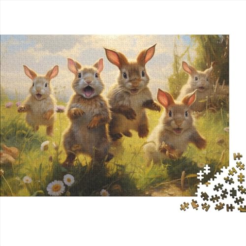 Rabbit 1000 Pieces, Puzzle for Adults, Cute RabbitSkill Game for The Whole Family, for Adults Stress Relieve Game Toy Gift for Adults and Children from 14 Years 1000pcs (75x50cm) von WWJLRLXTO