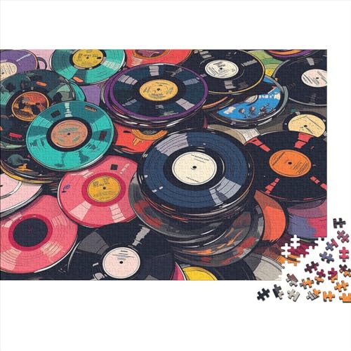 Record Puzzle, Impossible Puzzle, Art Skill Game for The Whole Family, for Adults Stress Relieve Family Puzzle Game for Adults and Children from 14 Years 1000pcs (75x50cm) von WWJLRLXTO
