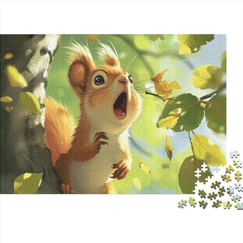Squirrel Puzzle 1000 Teile Cute Squirrel Puzzle Für Kinder Herausforderungsspielzeug Farbenfrohes Puzzlespiel Ab 14 Jahren 1000pcs (75x50cm) von WWJLRLXTO