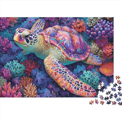 Turtle Puzzle 1000 Teile Marine Animals Puzzle Für Kinder Herausforderungsspielzeug Farbenfrohes Puzzlespiel Ab 14 Jahren 1000pcs (75x50cm) von WWJLRLXTO