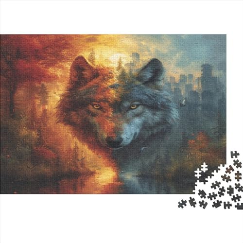 Wolf Puzzle 1000 Teile Für Erwachsene Und Kinder Ab 14 Jahrenfür Stressabbauer Puzzlespiel Erwachsenen Puzzlespiel Puzzel 1000pcs (75x50cm) von WWJLRLXTO