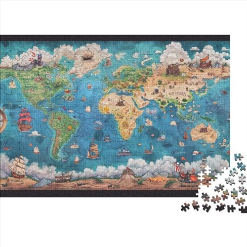 WWJLRLXTO World Map Puzzle 1000pcs (75x50cm), Karton, Jigsaw, Kartografisch, Experte, 14+ Jahre von WWJLRLXTO