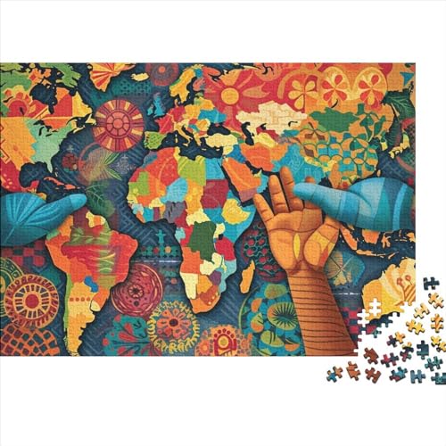World Map Puzzles Für Erwachsene 1000 Teile Puzzle Für Kinder Herausforderungsspielzeug Lernspiel Puzzlespiel Ab 14 Jahren 1000pcs (75x50cm) von WWJLRLXTO