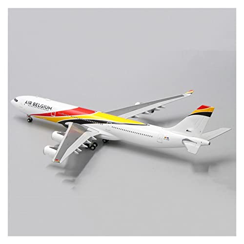 1:400 Passend für Belgian Airlines A340-300 Modell Flugzeug Simulationsflugzeug Legierung Geschenk Sammlung von Flugzeugschmuck mit Halterung von WWPIS