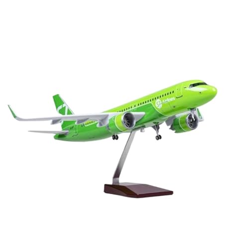 Flugzeugmodell, 47 cm, 1/80 A320NEO A320 Neo, für Siberia S7 Luftfahrt, Flugzeugmodell, Spielzeug, Lichter und Räder, Fahrwerk, Flugzeugdruckguss, mit Halterung (No Lights) von WWPIS