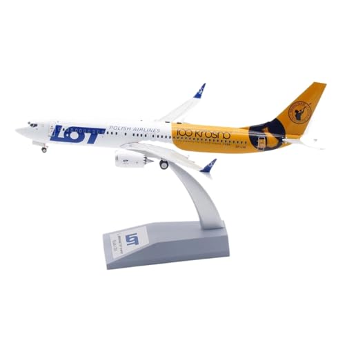Flugzeugmodell der Fluggesellschaften 1:200 für Polnische Fluggesellschaften, Boeing 737-8MAX, Druckguss-Flugzeugmodell, Flugzeugmodell aus Metall mit Halterung von WWPIS