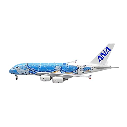 Für A380 1: 500 Flugzeugmodell im Maßstab, flach, aus Legierung, Druckguss, mehrfarbig, Flugzeug mit Halterung (Blau) von WWPIS