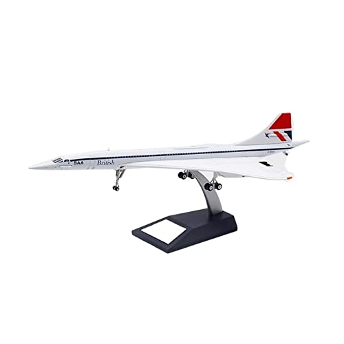Geeignet für Concorde G-BOAC 1:200 Miniatur-Flugzeugmodell, aus Luftfahrtlegierung, Druckguss aus Flugzeug-Druckguss mit Halterung von WWPIS