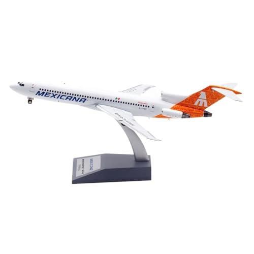 Metall-Flugzeugmodell 1:200 für Mexicana Airlines Boeing B727-200, Flugzeug-Modell, Druckguss Flugzeug mit Halterung von WWPIS