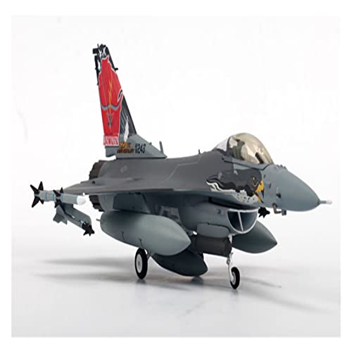 Miniatur des Flugzeugs, Maßstab 1:72 für F-16C F16, Luftwaffenjagd, Flugzeugmodell aus Druckguss, Dekoration für Spielzeug oder Geschenk, Flugzeug mit Halterung (A) von WWPIS