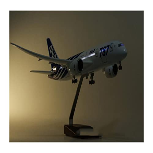 Miniatur des Flugzeugs 1/130, geeignet für 787 B787 Dreamliner All Nippon Airways, Modell mit Lichtern und Rädern, Flugzeug aus Druckguss, Flugzeug mit Halterung (B) von WWPIS
