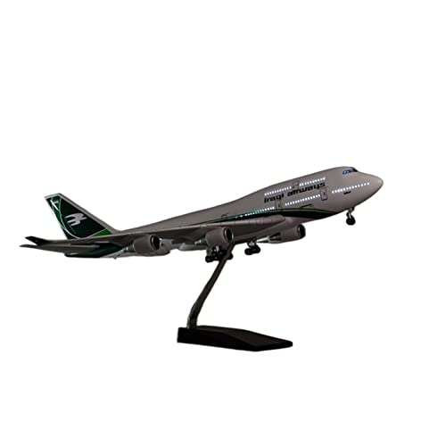 Miniatur des Flugzeugs für 747 1:150 Luftfahrt mit Lichtern und Rädern, Flugzeug aus Harzlegierung, Druckgussflugzeug mit Halterung (mit Licht) von WWPIS