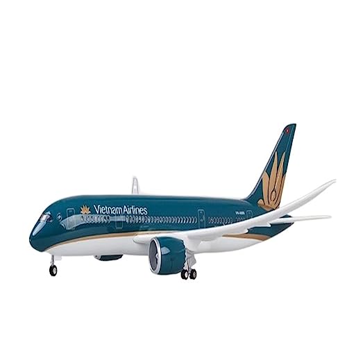 Modellflugzeug im Maßstab 1:130, 47 cm, passend für B787 Dreamliner Vietnam Airlines Modell-Lichter und Räder, Kunststoff-Flugzeug, Spielzeug, Maßstab, Flugzeugmodell (A) von WWPIS