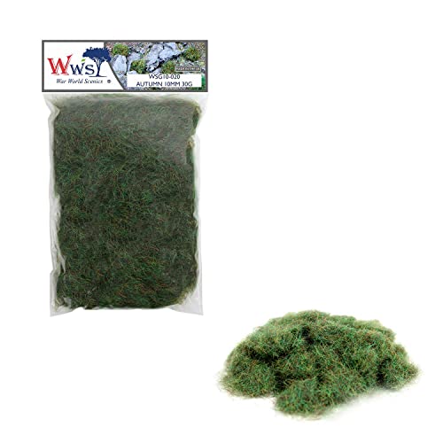 WWS War World Scenics WWScenics | 10mm Herbst Statische Grasfasern | 30g | WSG10-020 | Streugras für Modellbahn und Modellbau von WWS War World Scenics