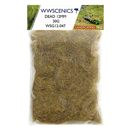 WWS War World Scenics WWScenics | 12mm Abgestorbene Statische Grasfasern | 30g | WSG12-047 | Streugras für Modellbahn und Modellbau von WWS War World Scenics