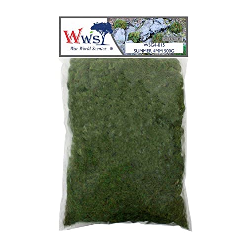 WWS War World Scenics WWScenics | 4mm Sommer Statische Grasfasern | 500g | WSG4-015 | Streugras für Modellbahn und Modellbau von WWS War World Scenics