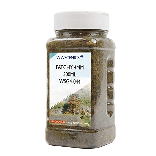 WWS War World Scenics WWScenics | 4mm Uneinheitliche Statische Grasfasern | 500ml | WSG4-044 | Streugras für Modellbahn und Modellbau von WWS War World Scenics