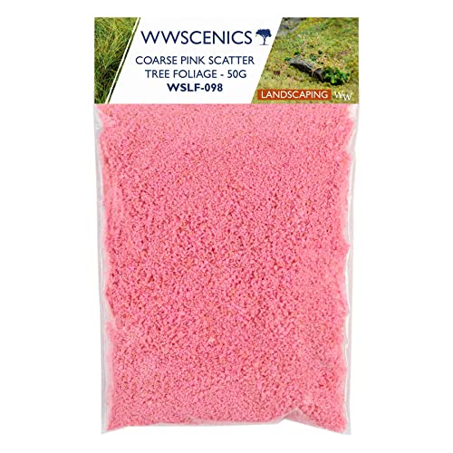 WWS War World Scenics WWScenics Grobes Rosa Blumen Laub Foliage 50g | WSLF-098 | Baum-Laub Blumen-Effekt von WWS War World Scenics