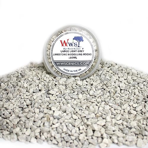 WWS War World Scenics WWScenics Große Hellgraue Kalkstein Modell-Felsen 6mm | 180ml Becher | Basing Materialien Diorama Modellbau WWS War World Scenics WWScenics Große Hellgraue Kalkstein Modell-Felsen 6mm | 180ml Becher | Basing Materialien Diorama Modellbau von WWS War World Scenics
