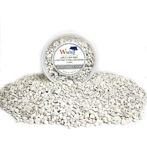 WWS War World Scenics WWScenics Große Hellgraue Kalkstein Modell-Felsen 6mm | 500ml Becher | Basing Materialien Diorama Modellbau WWS War World Scenics WWScenics Große Hellgraue Kalkstein Modell-Felsen 6mm | 500ml Becher | Basing Materialien Diorama Modellbau von WWS War World Scenics