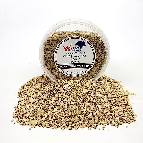 WWScenics Modell Grob-Sand | 500ml Becher | Basing Materialien Diorama Modellbau von WWS War World Scenics