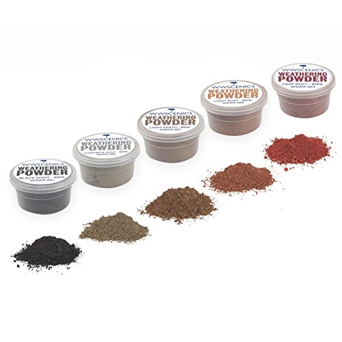 WWS War World Scenics WWScenics | Modell Verwitterung Pulver Set von 5 - WSWP-011| 5 x 80 ml WWS War World Scenics WWScenics | Modell Verwitterung Pulver Set von 5 - WSWP-011| 5 x 80 ml von WWS War World Scenics