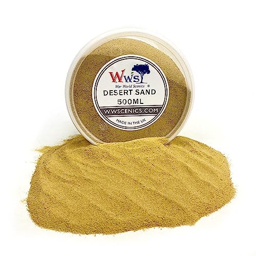 WWS War World Scenics WWScenics Modell Wüste-Sand | 500ml Becher | Basing Materialien Diorama Modellbau von WWS War World Scenics