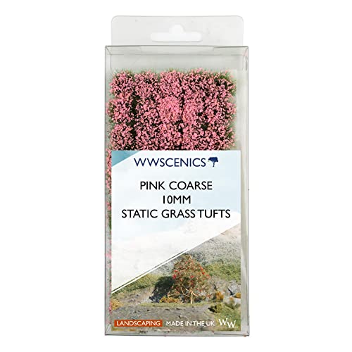 WWScenics 10mm Grobes Rosa Laub | Statische Grasbüschel x 100 | WFT10-005 | für Modellbau und Dioramen von WWS War World Scenics