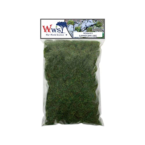 WWScenics | 6mm Sommer Statische Grasfasern | 100g | WSG6-013 | Streugras für Modellbahn und Modellbau von WWS War World Scenics