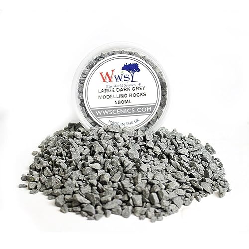 WWS War World Scenics WWScenics Große Dunkelgraue Modell-Felsen 2-5mm | 180ml Becher | Basing Materialien Diorama Modellbau WWS War World Scenics WWScenics Große Dunkelgraue Modell-Felsen 2-5mm | 180ml Becher | Basing Materialien Diorama Modellbau von WWS War World Scenics